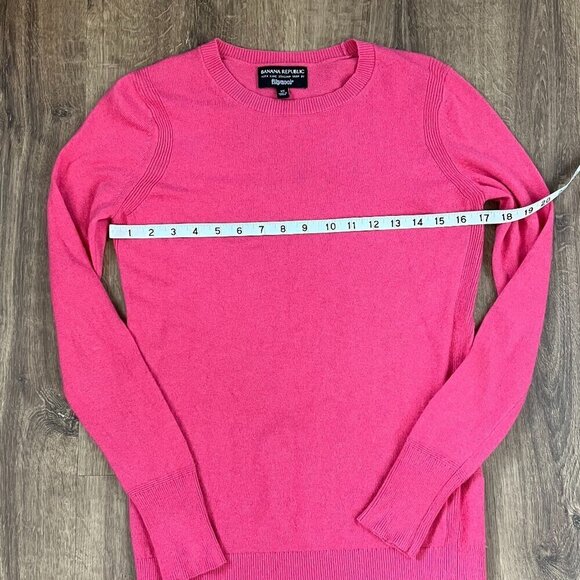 Banana Republic Filpucci Italian Merino Wool Cashmere Pink Sweater Sz XS - Picture 6 of 9